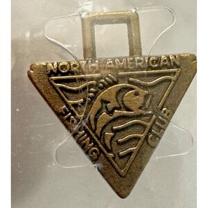 Vintage NOS North American Fishing Club Pendant Zipper Pull Charm Members Bass